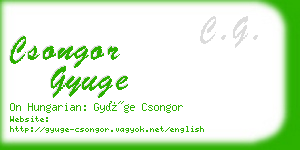 csongor gyuge business card
